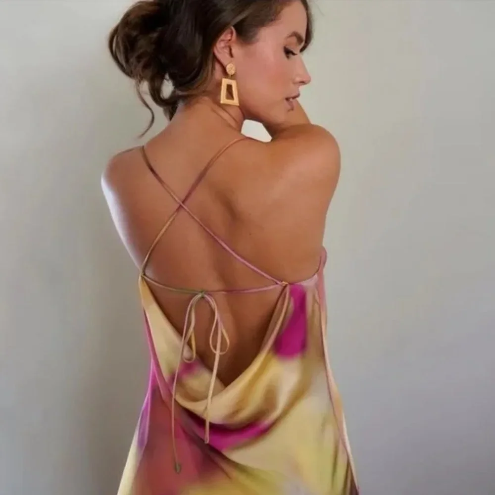 Zara Tie Dye Slip Dress - Picture 5 of 16